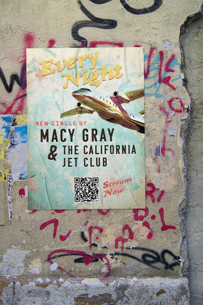 Macy Gray's 'Every Night' single promotional poster design.