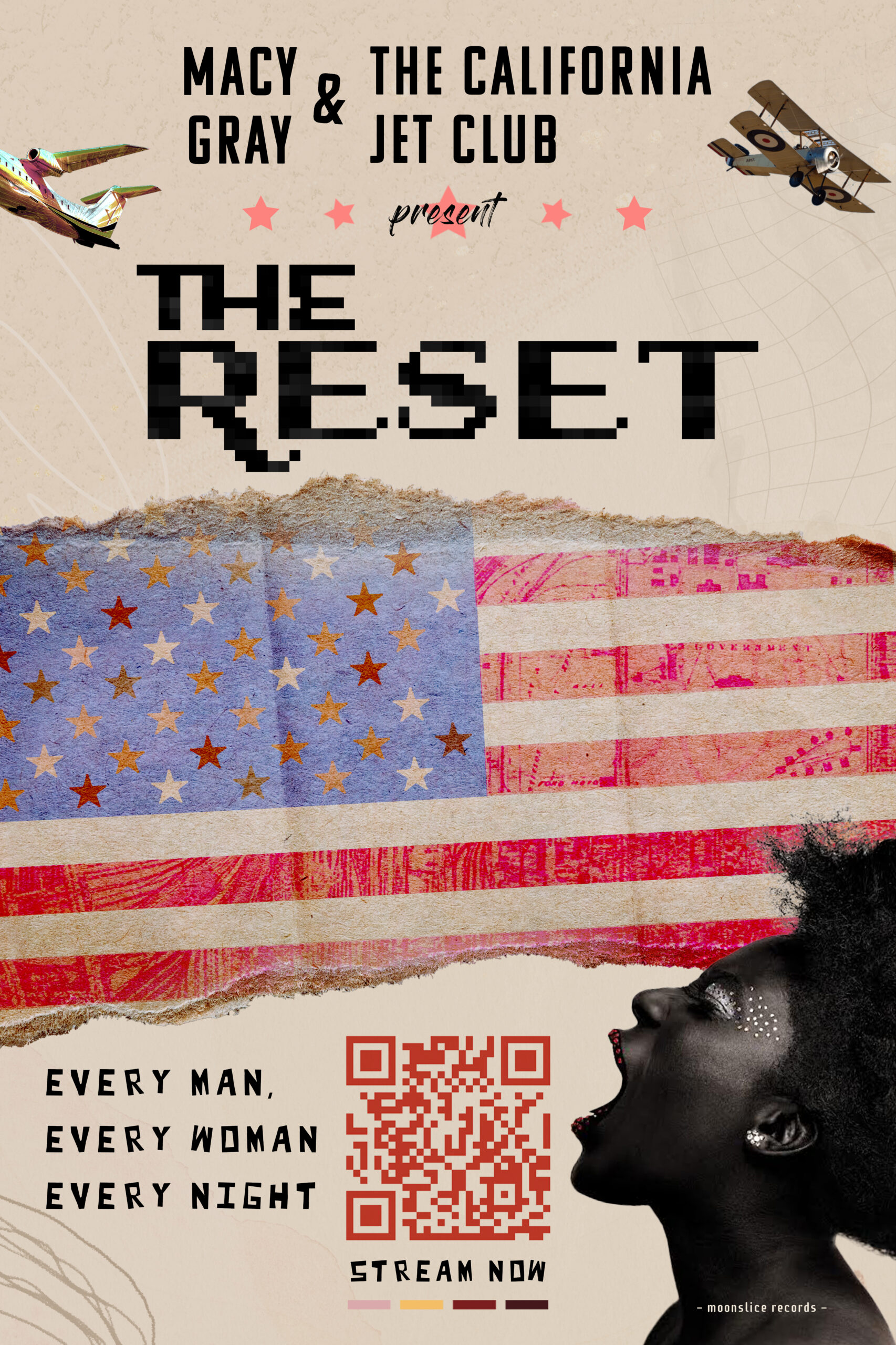 Album Promotional Poster Design for Macy Gray's The Reset Album