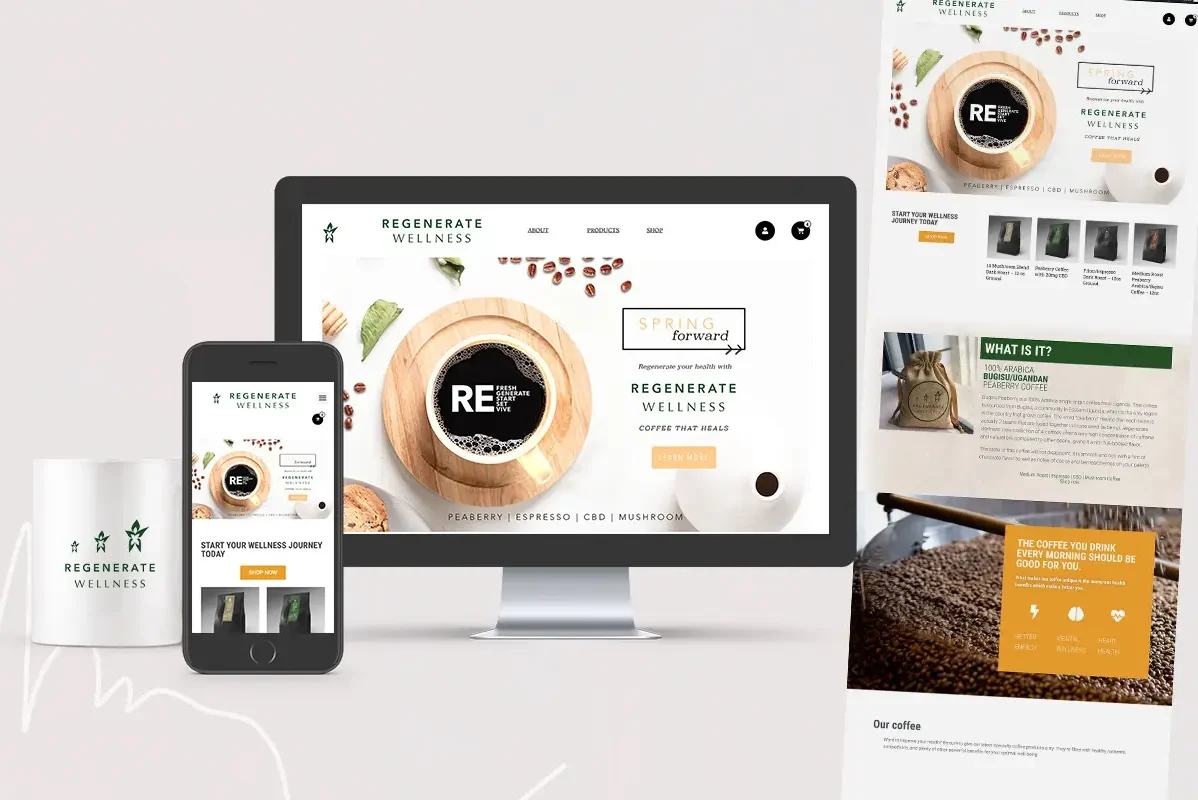 Regenerate Wellness - Responsive Website Design - LA Graphic/Web Designer Services