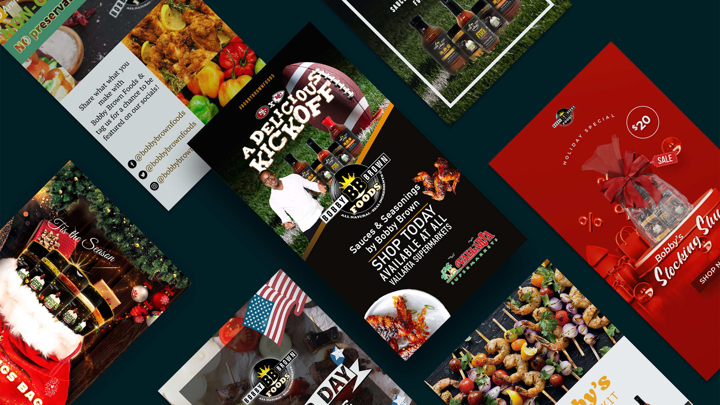 Social media content design and brand visuals for Bobby Brown Foods by AASH Creative
